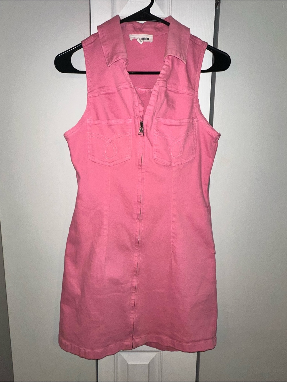 Day + Moon Sleeveless Collar Mini Dress